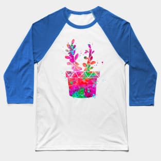 Cactus Watercolor Painting 5 Baseball T-Shirt